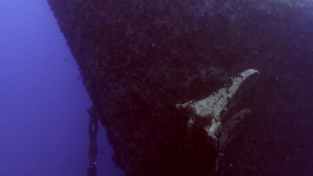 Sunken ship underwater Red sea. Video about shipwrecked on background of marine lagoon.