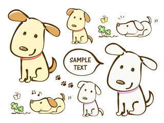 犬　かわいい　イラスト 