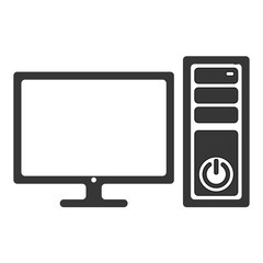Personal Computer Server Icon, vector graphics