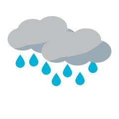 clouds and water drops icon