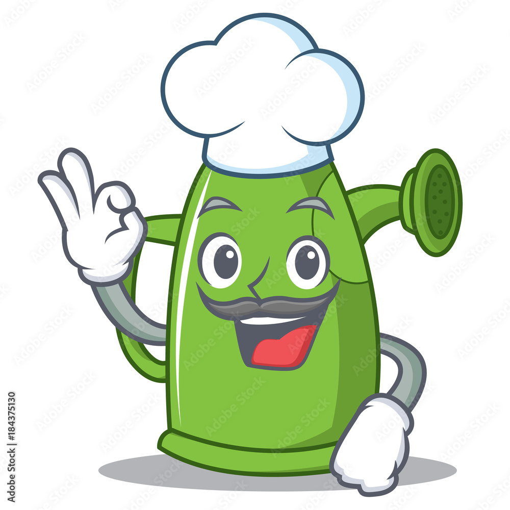 Canvas Prints Chef watering can character cartoon