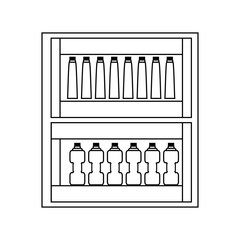 supermarket shelves design concept 