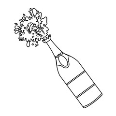 Champagne bottle open