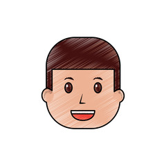 Fototapeta premium smiling face man business person vector illustration drawing image