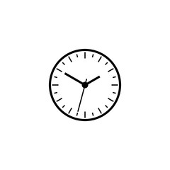 Simple clock line icon