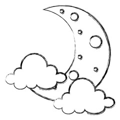moon night with clouds