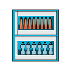 supermarket shelves design concept 