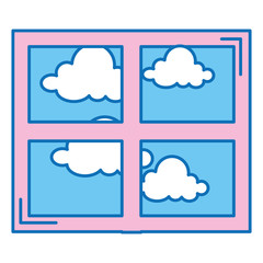 Obraz premium bedroom windows day isolated icon