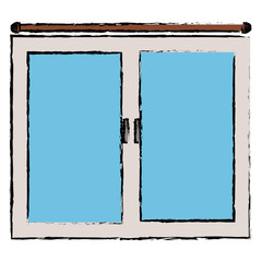 bedroom windows isolated icon