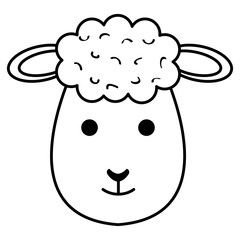 cute sheep character icon