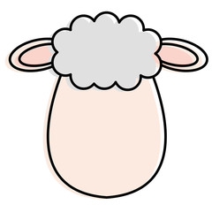 cute sheep character icon