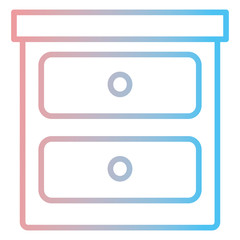 bedroom drawer isolated icon