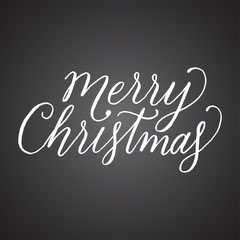 Chalkboard Merry Christmas Hand Lettering