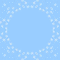 Round frame of snowflakes 1