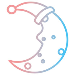 moon night with sleeping hat character vector illustration design