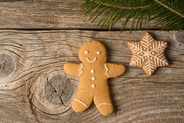 Christmas homemade gingerbread cookies