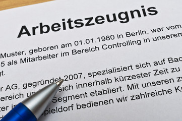 Arbeitszeugnis 