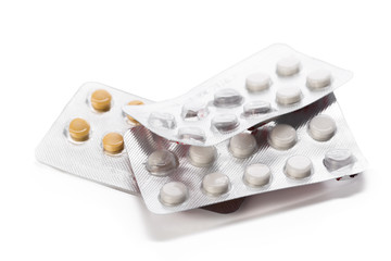Pills isolated on white