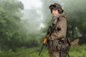 Fototapeta premium Russian special forces soldier