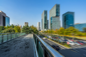 Obraz premium urban traffic street in city of China..