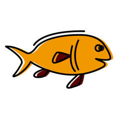 Fish seafood symbol