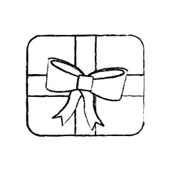 gift box present top view decoration vector illustration