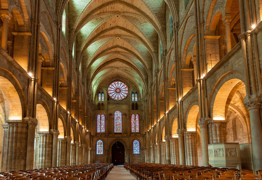 Interior of Basilique Saint-Remi in Reims France