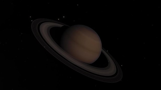 Moons Orbiting Saturn 4K