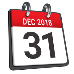 Calendar of last day on month of december.