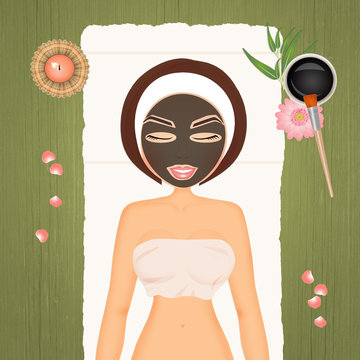 Illustration Of Mud Mask