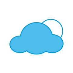 Sun and cloud weather symbol
