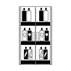 supermarket shelves design concept 