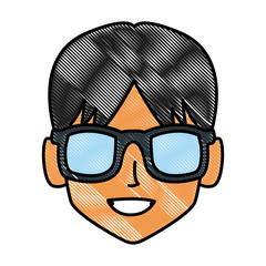 Man with sunglasses profile