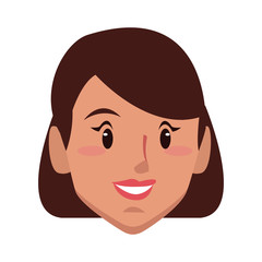 Young woman face smiling