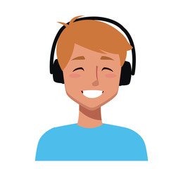 Young man with earmuffs