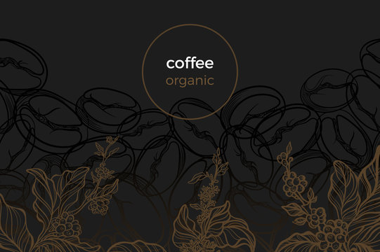 Fototapeta Vector template of coffee