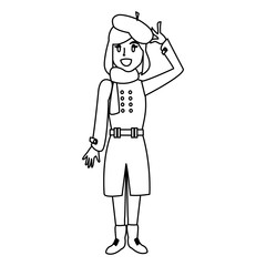 Young woman with winter clothes