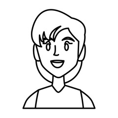 Young woman face smiling