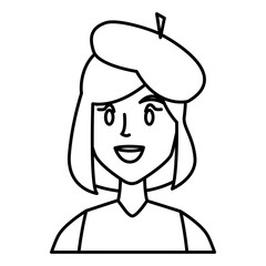 Young woman with beret