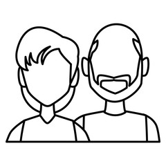 Couple avatar cartoon