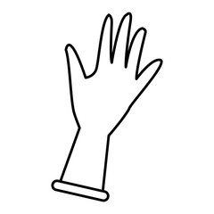 Winter glove isolated