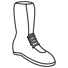 Winter boot isolated