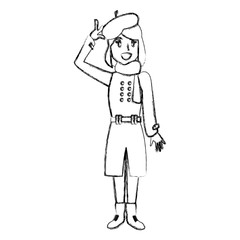 Young woman with winter clothes