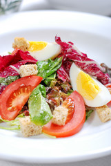Red Salad with vegetable and egg