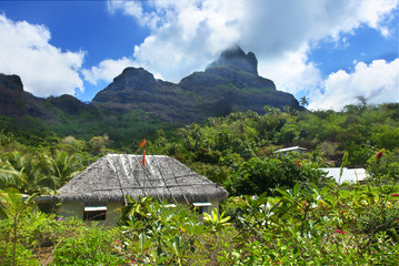 Fototapeta View of  Bora Bora island  in French Polinesia obraz