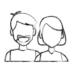 Couple avatar cartoon