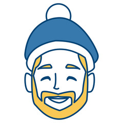 Young man with winter hat