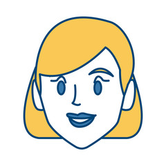 Young woman face smiling