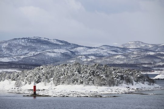 Norwegen, Norway, Finnsnes, Winterlandschaft