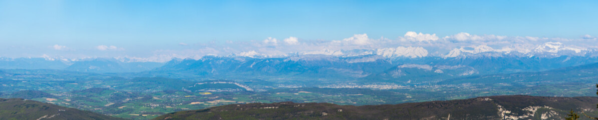 Obraz premium Panoramic view of french Alps